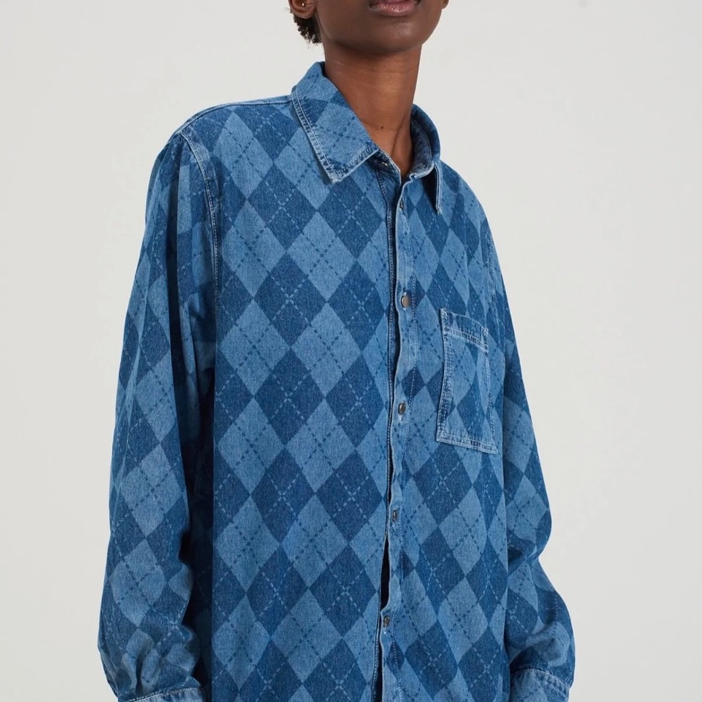 Ragged Priest Argyle Print Shirt